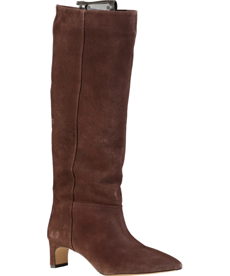 & Other Stories Brown Pointed-toe Knee-high Boots UK 7 EU 40 👠