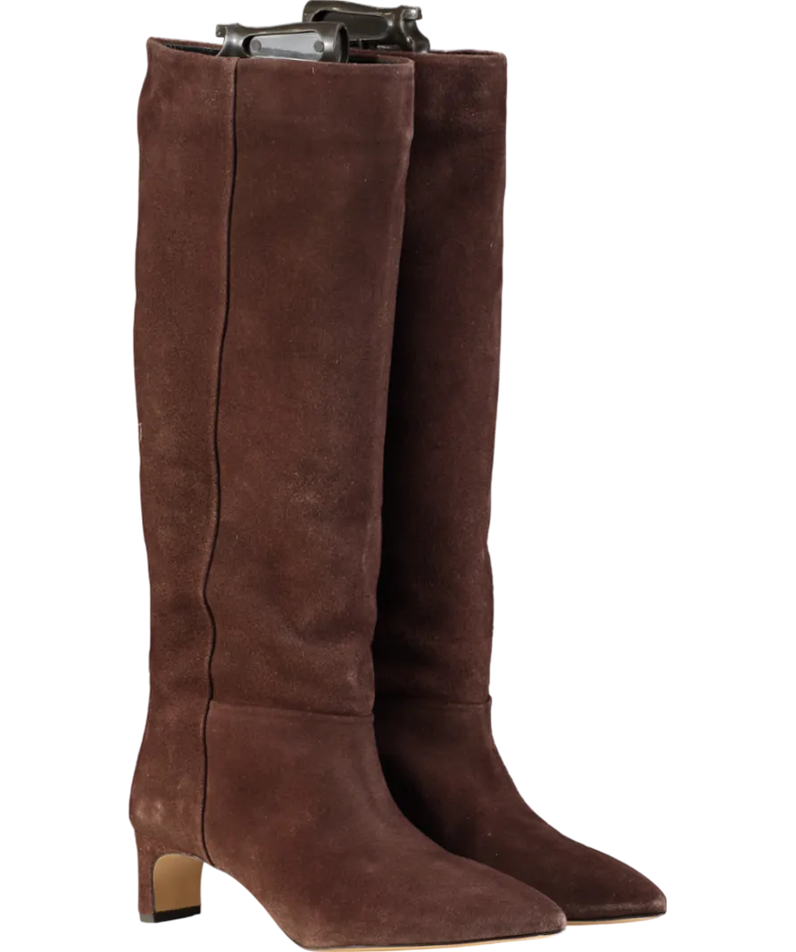 & Other Stories Brown Pointed-toe Knee-high Boots UK 7 EU 40 👠