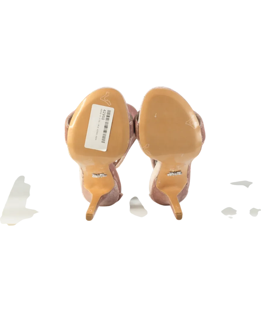 Aruna Seth Nude Velvet Butterfly Heels UK 4 EU 37 👠