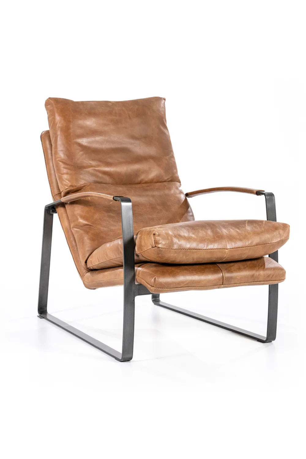Cognac Leather Lounge Chair | Eleonora Lex