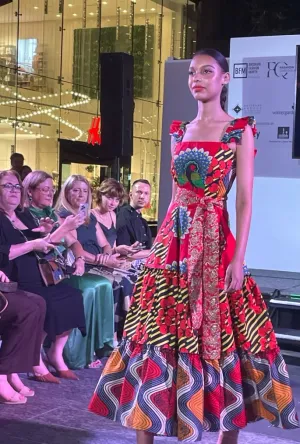 Dorothy Dress in Reds Ankara Fabric - Custom design by SFH