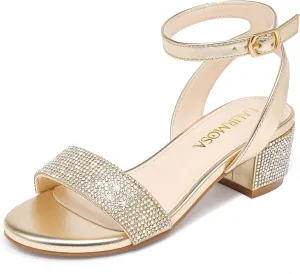 High Heels for Kids Open Toe Dress Shoes for Girls Ankle Strap Pump Shoes Flower Girl Sandals Wedding Party for Little Big Kids