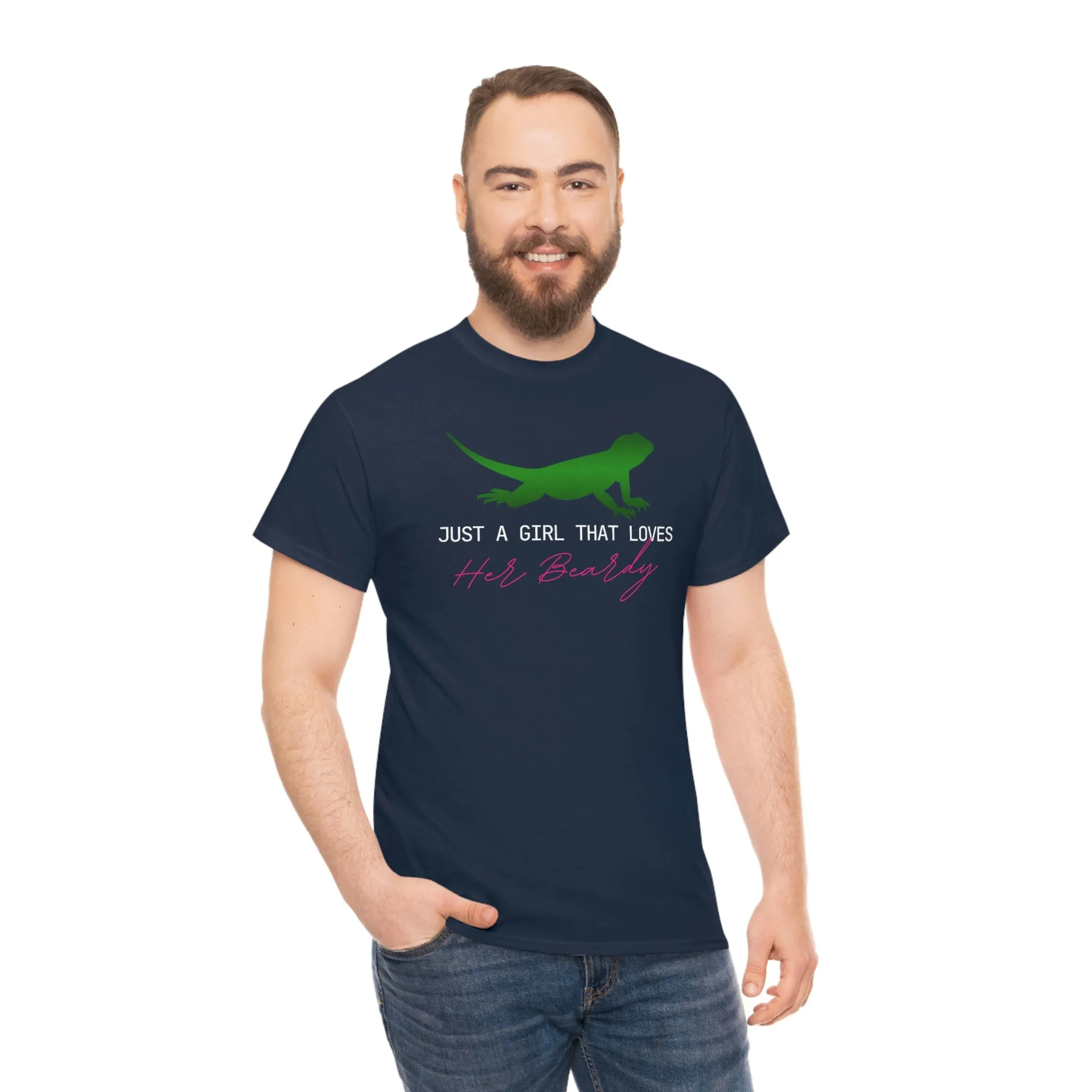 Just a Girl That Loves Her Beardy Heavy Cotton T-Shirt