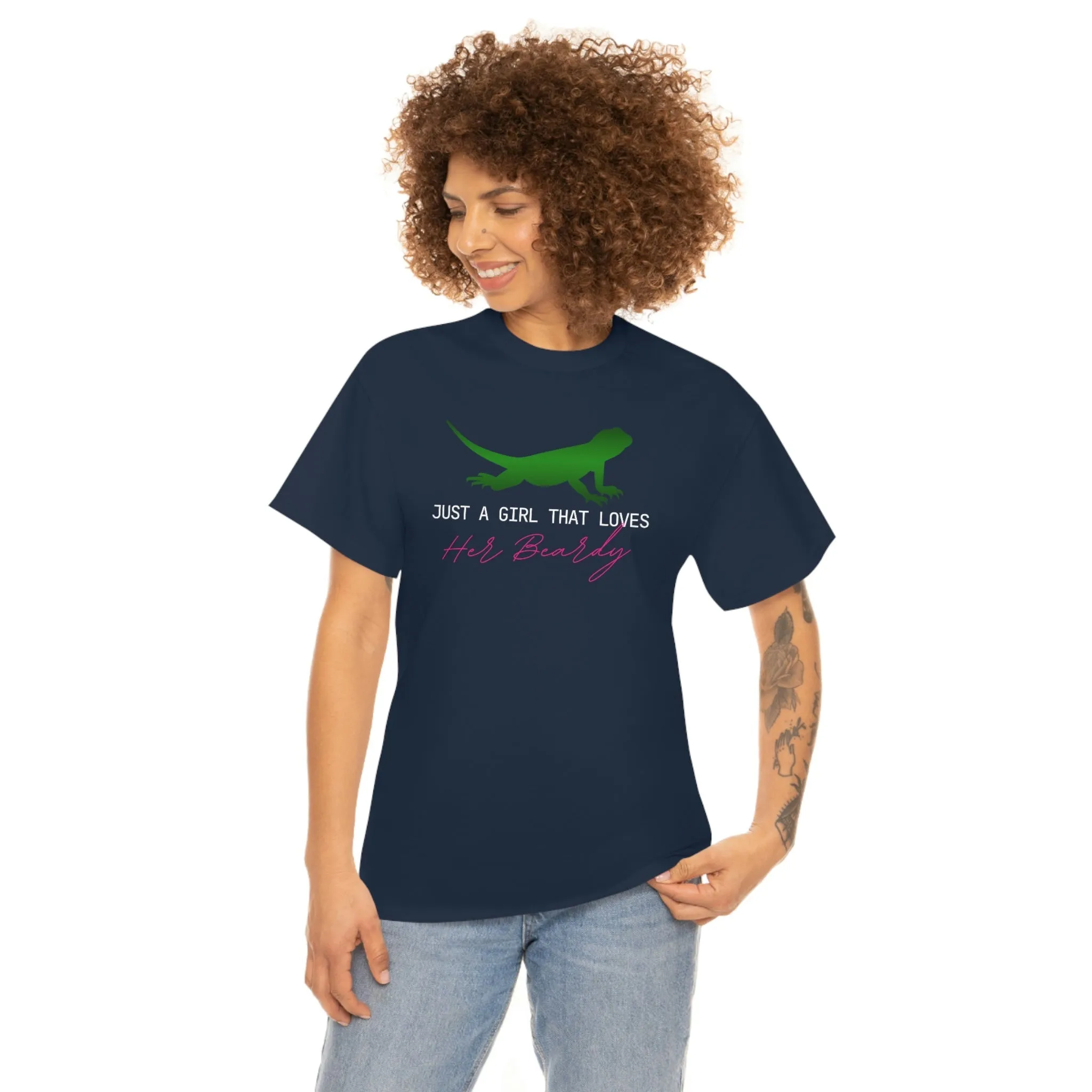 Just a Girl That Loves Her Beardy Heavy Cotton T-Shirt