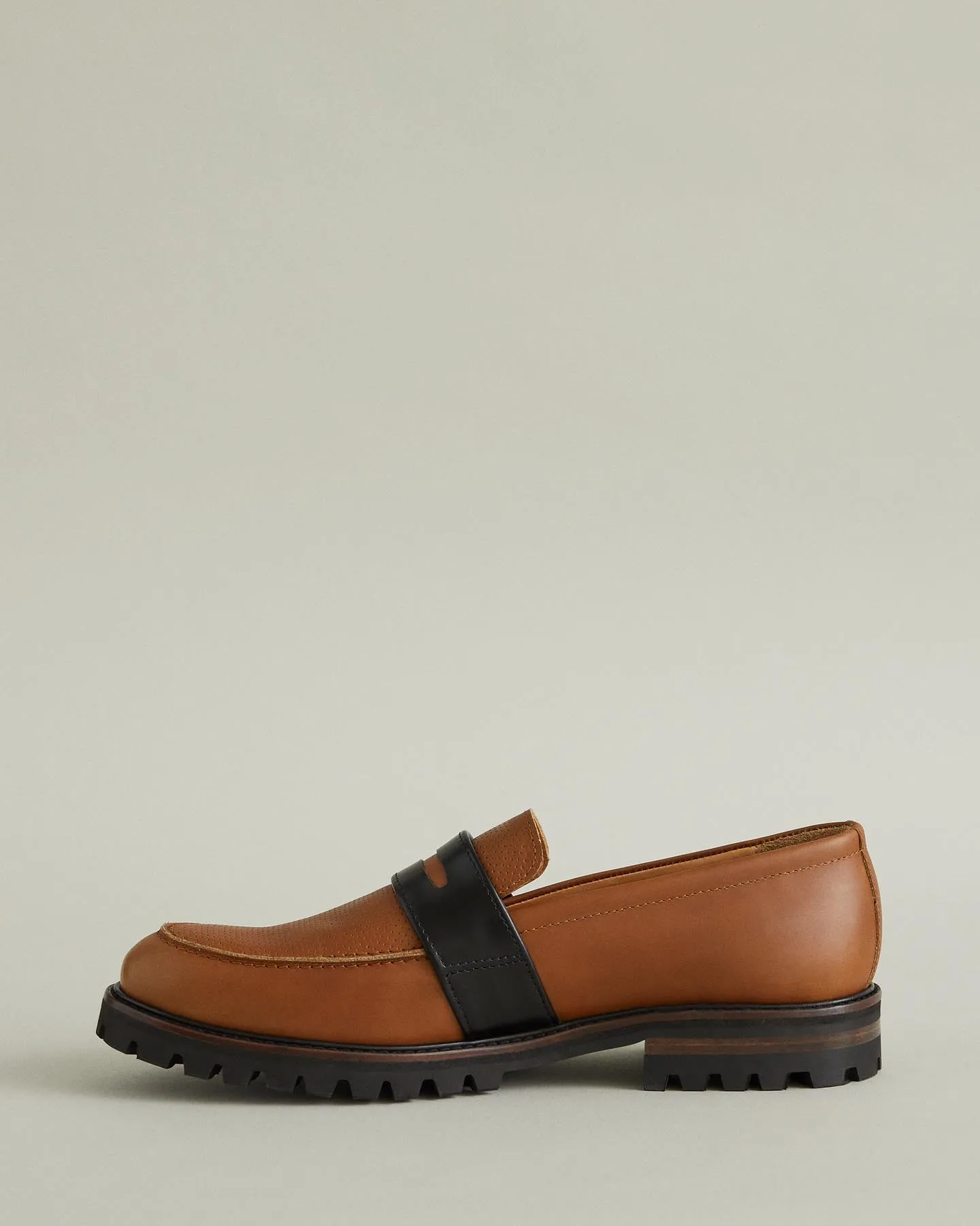 Marcos Leather Lug-Sole Loafer