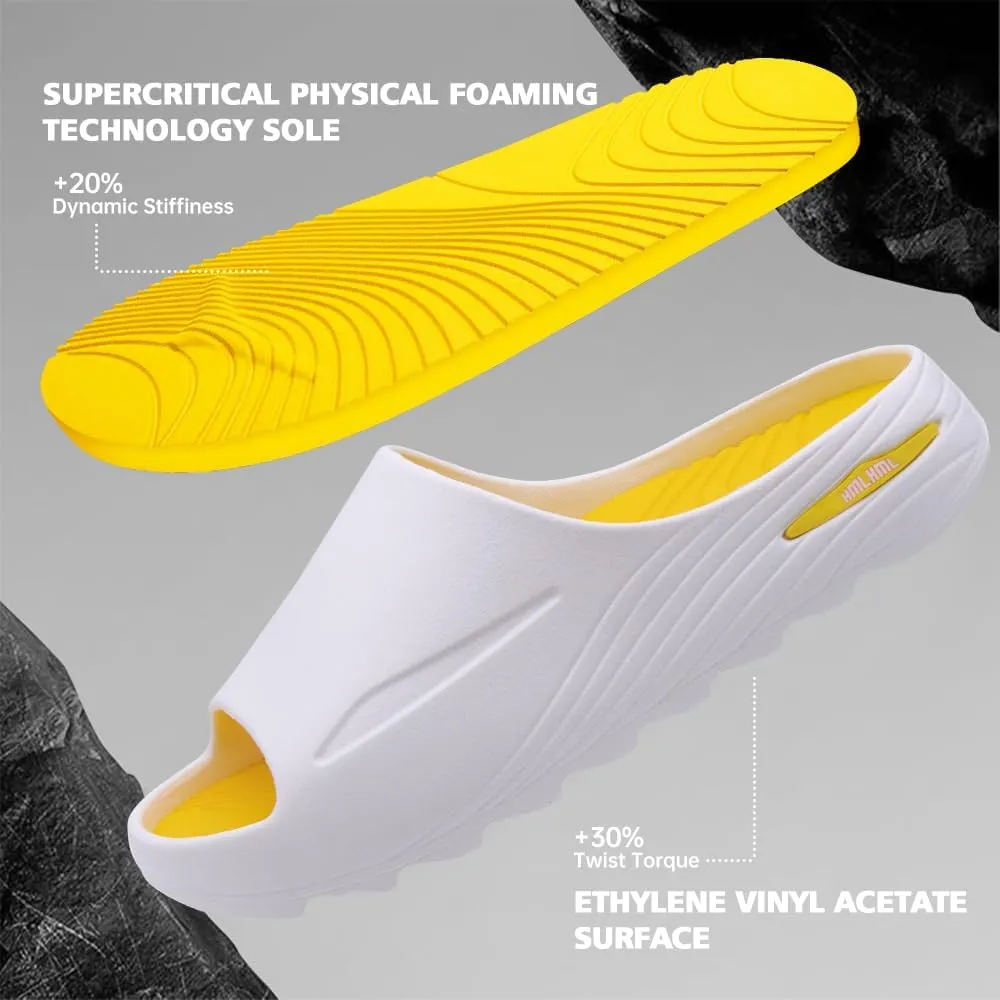 Men??s Recovery Slides - Orthopedic Sport Sandals for Plantar Fasciitis, Comfortable Black Slides for Men, Sandals for Men 2025, Made w/Recycled Materials & No Chemical Foam