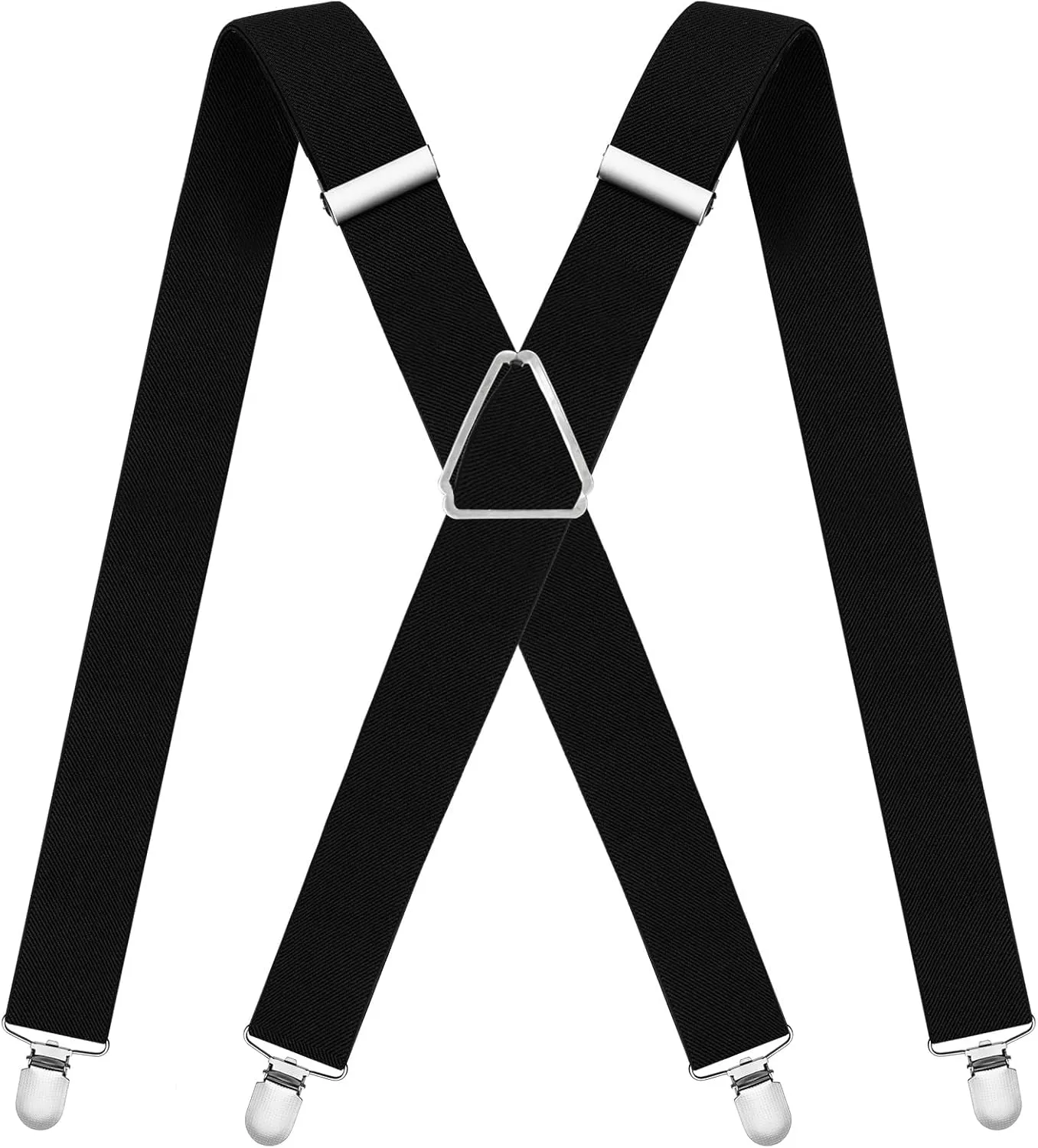 Mens Suspenders Adjustable Braces with 4 Strong Metal Clips Elastic X Back Heavy Duty Suspender for Men and Women