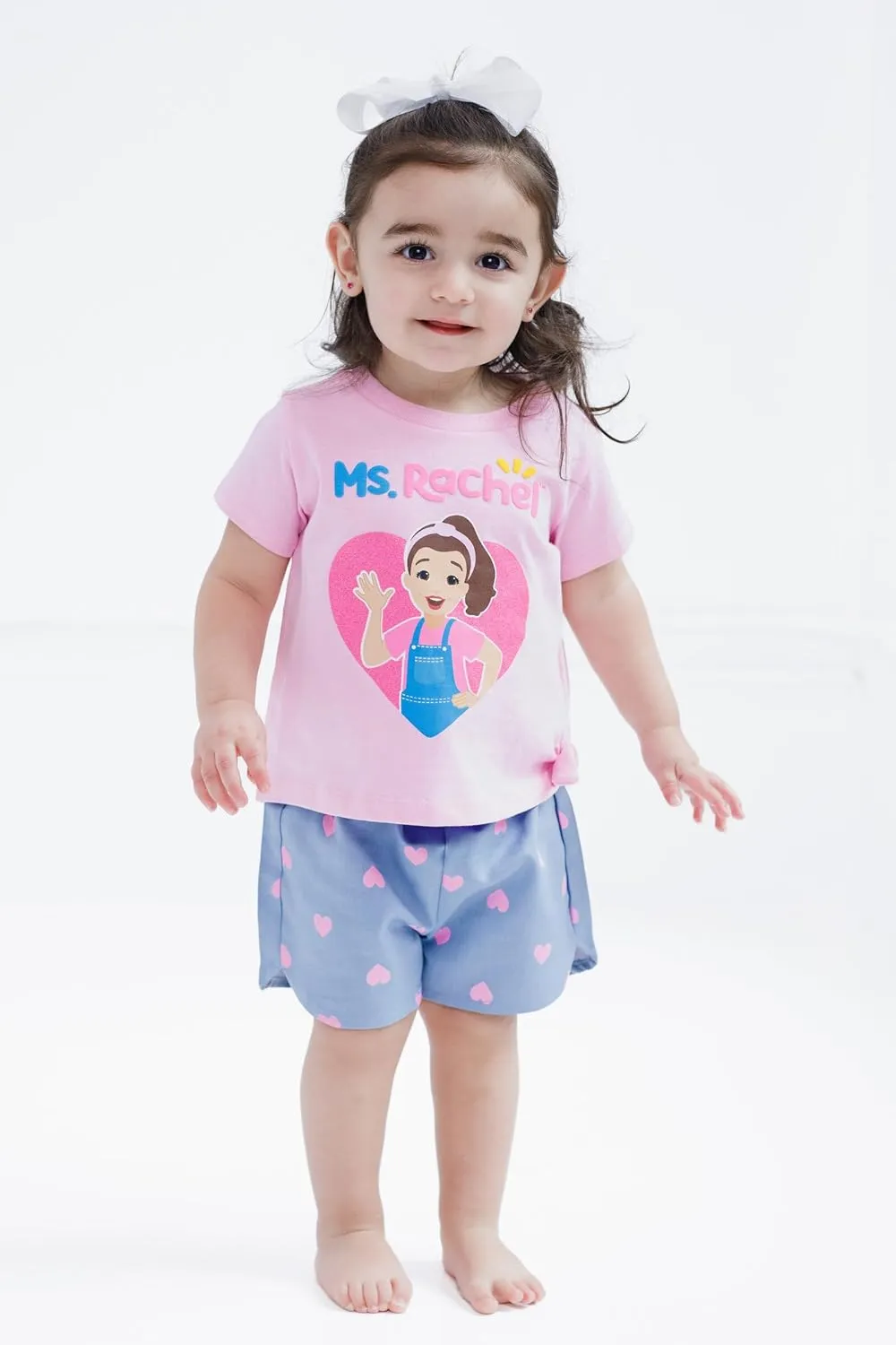 Ms. Rachel T-Shirt and Chambray Shorts Outfit Set Infant to Toddler Sizes (12 Months - 5T)