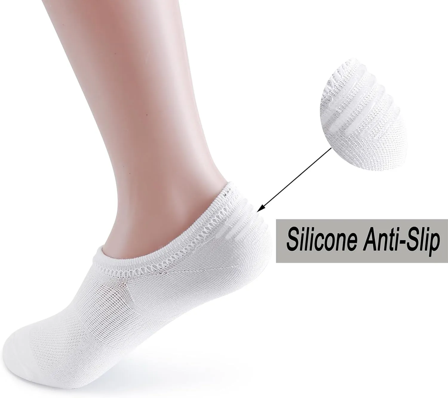 Pareberry 8 Pairs Boys Girls No Show Mesh Socks Cotton Non Slip Low Cut Arch Support Socks
