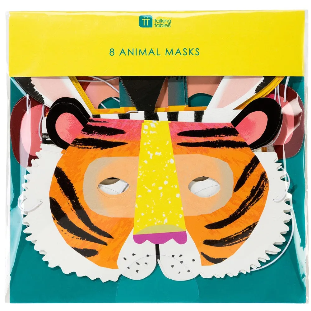Party Animals Paper Masks x 8