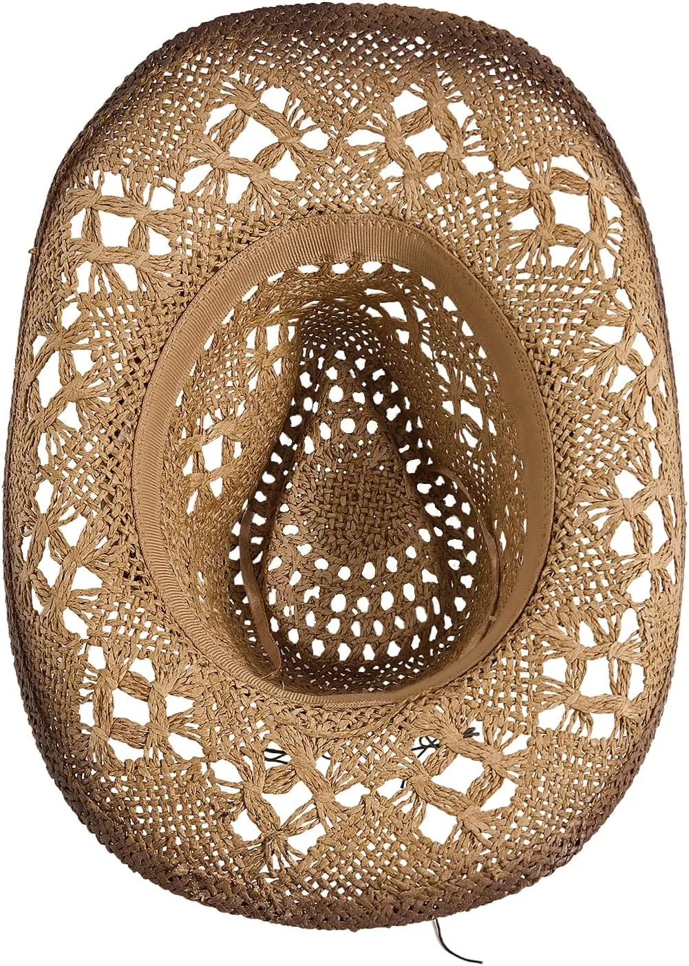 QWINEE Western Straw Cowboy Hat Cowgirl Hats Hollow Out Summer Beach Sun Hat for Women Men