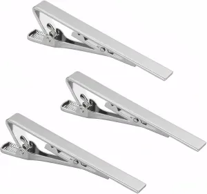 Roctee Tie Clips for Men, 3 Pack Men's Tie Clips Necktie Tie Bars Tie Pins for Men Accessories