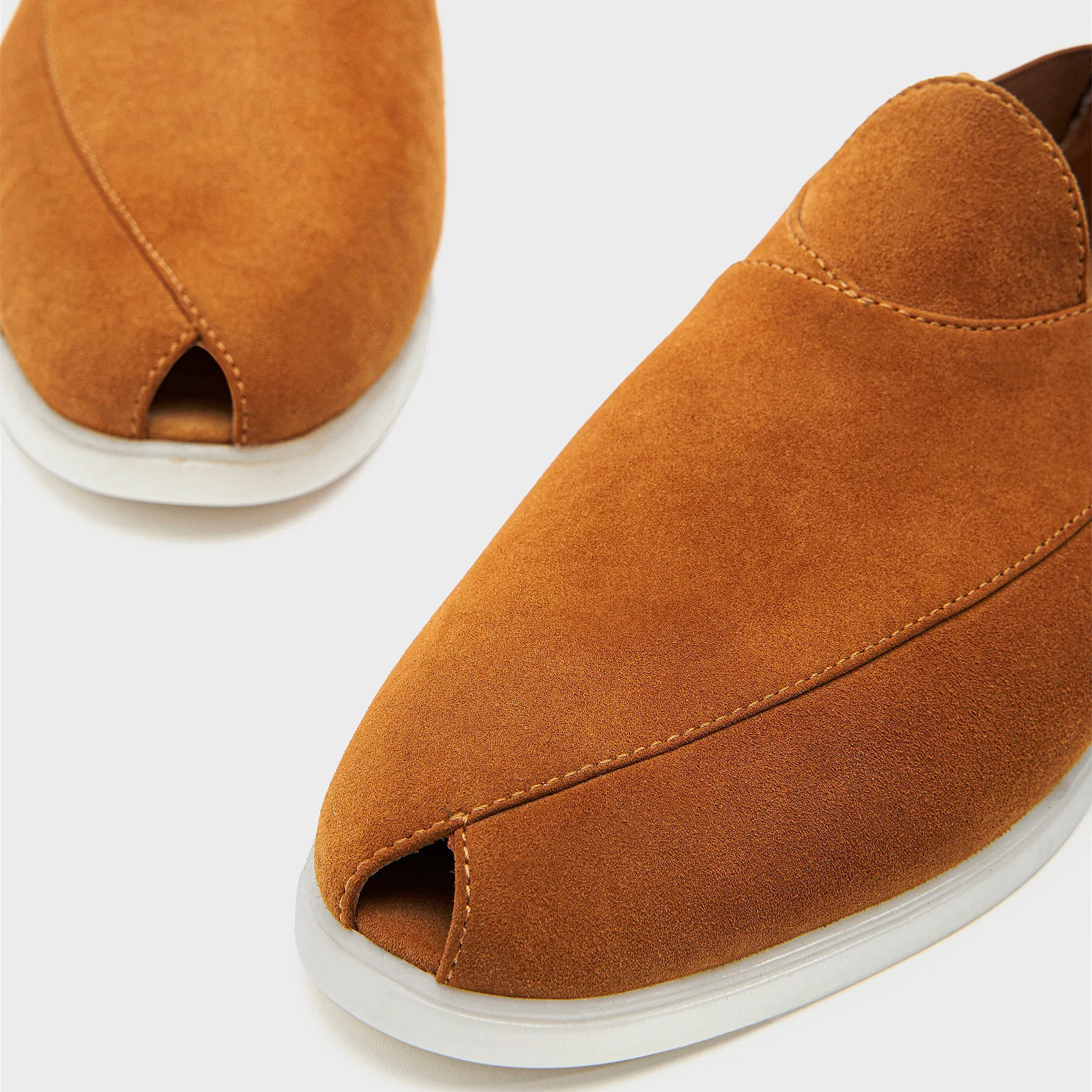 Summer Peshauri | Light Tan Suede