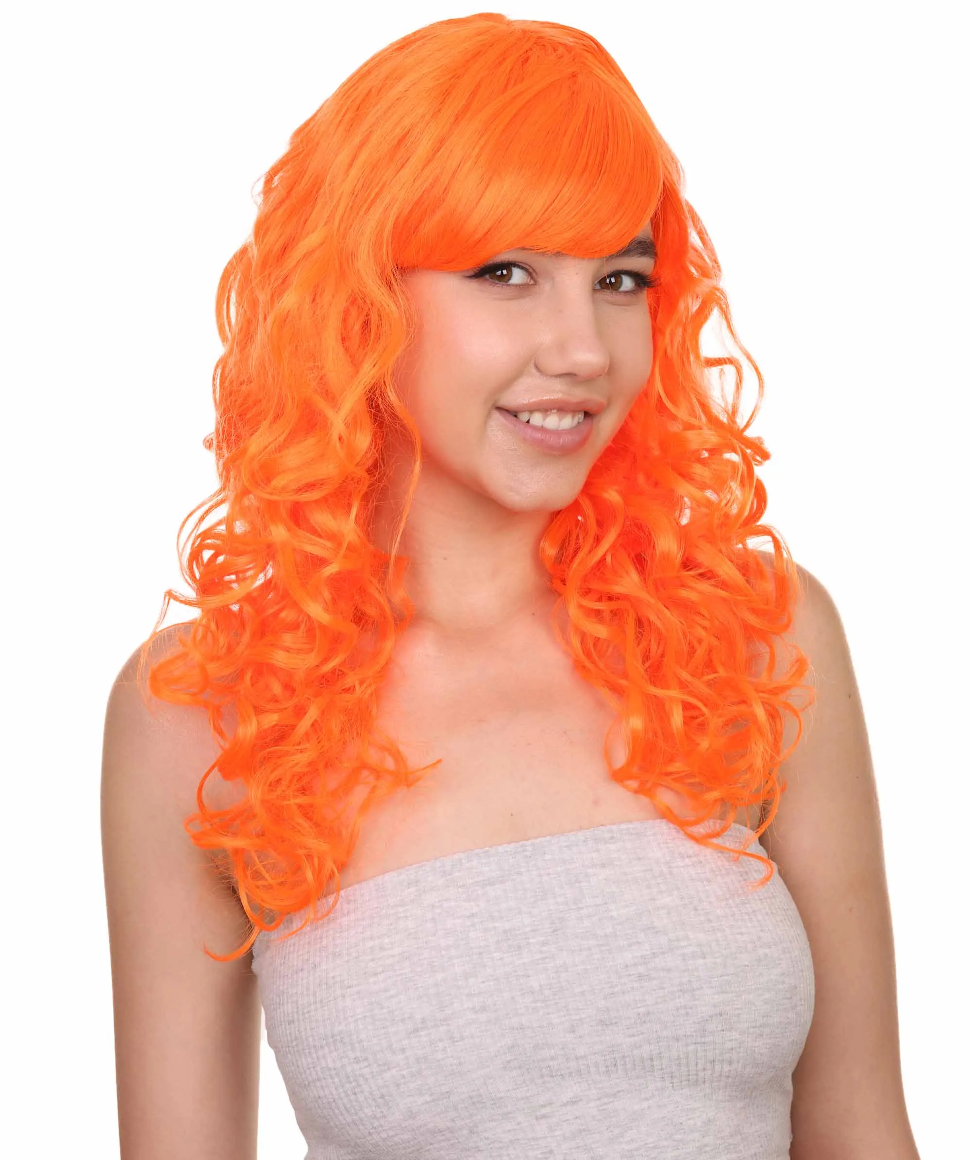 Women's Bella Wig Collections | Long Curly Glamour Party Event Cosplay Halloween Wig | Premium Breathable Capless Cap