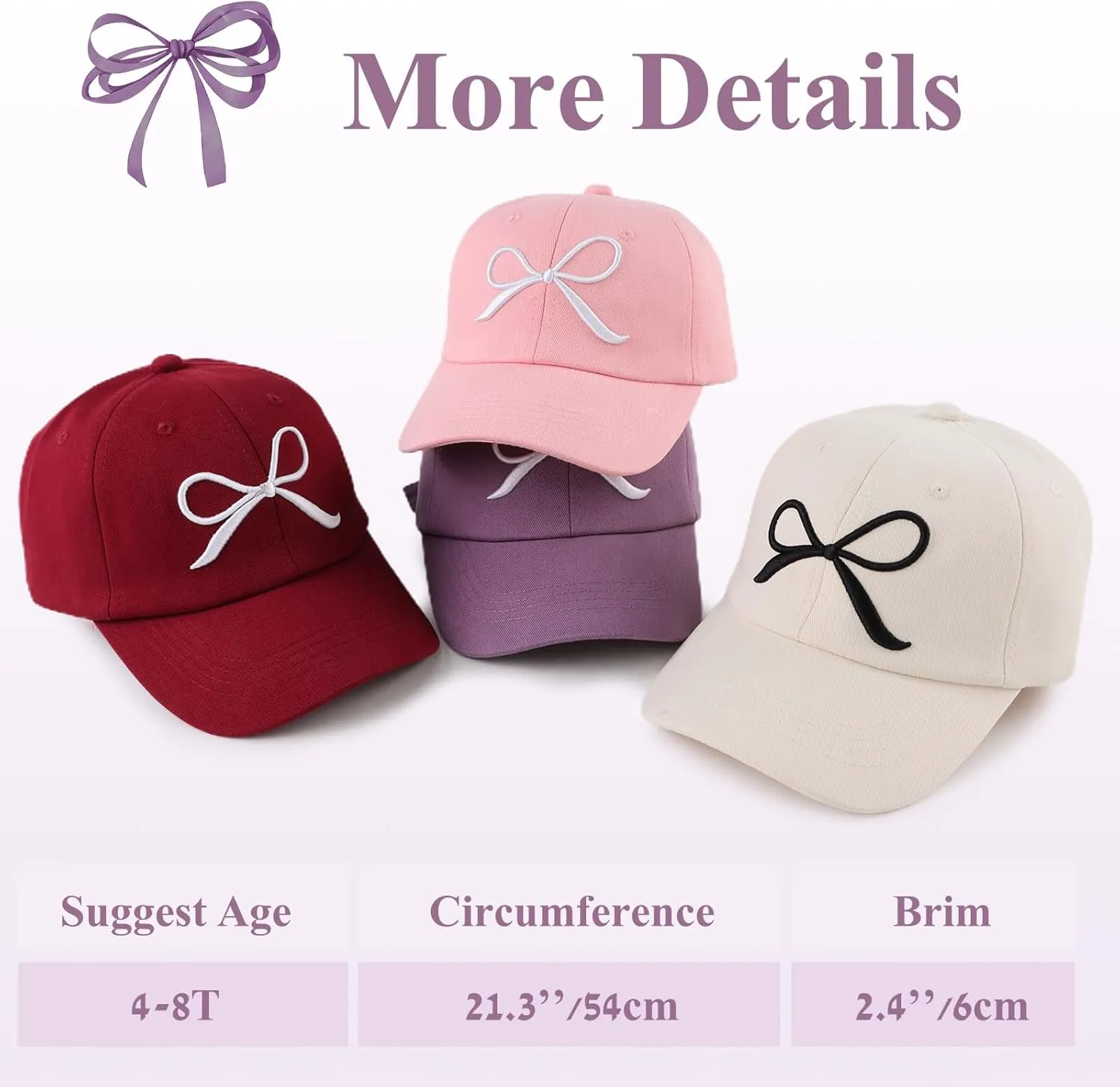 Zsedrut Girls Glitter Baseball Cap Kids Adjustable Ponytail Hat Toddler Summer Mesh Trucker Hats